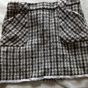 J. Crew Black and White Mini Pencil Skirt